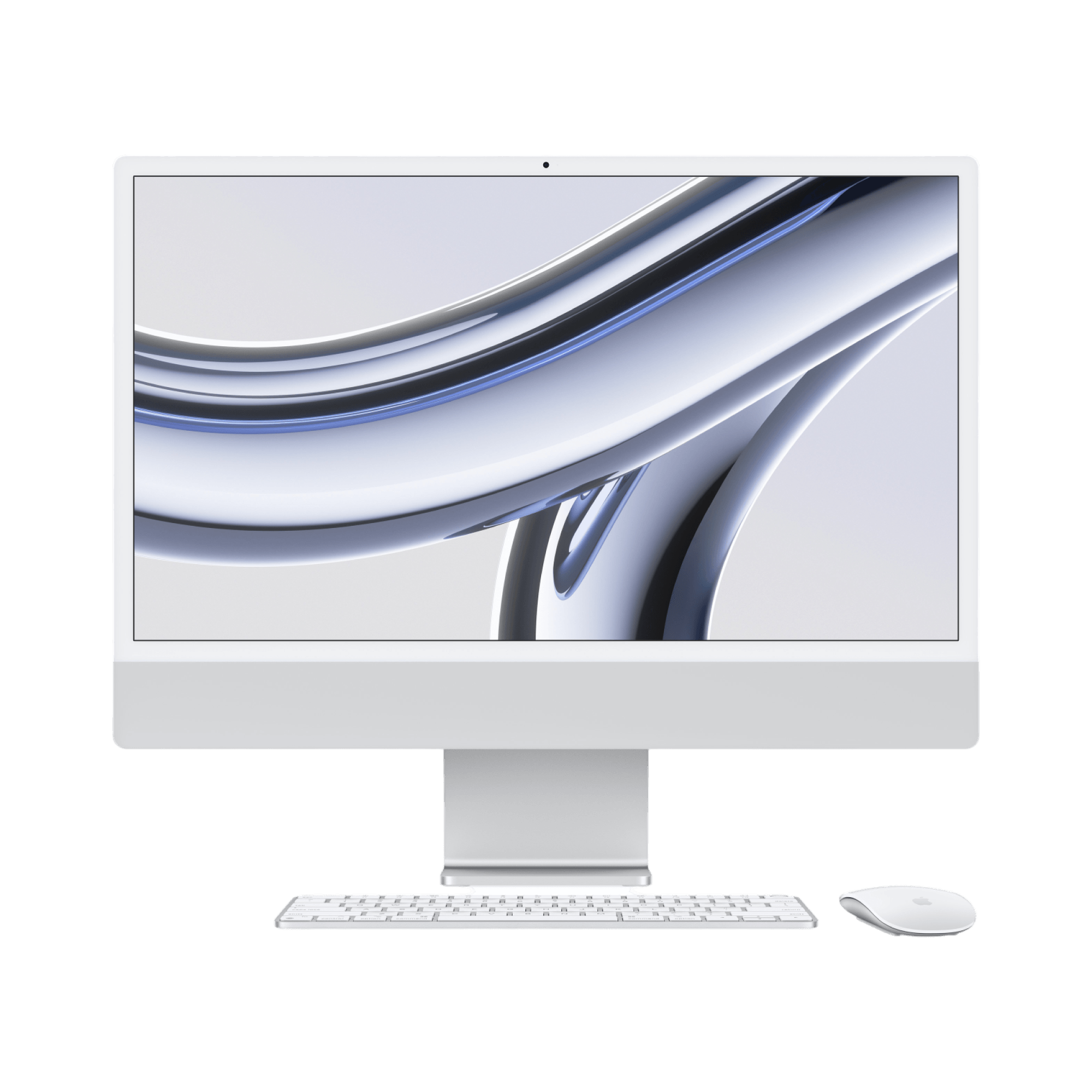 iMac (All In One) 24-inch (2023) MQRK3 - M3 chip 8-Core CPU 10-Core GPU 8GB Unified Memory 512GB SSD Storage, Silver - alAsil